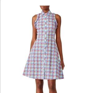 Kate Spade Madras poplin shirt dress button down